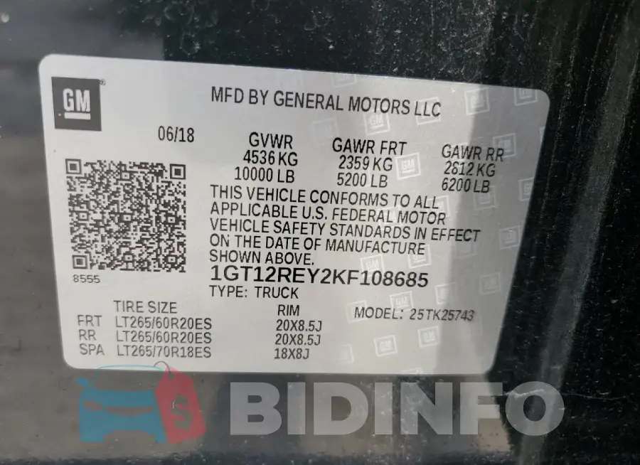1GT12REY2KF108685 Photo# 12