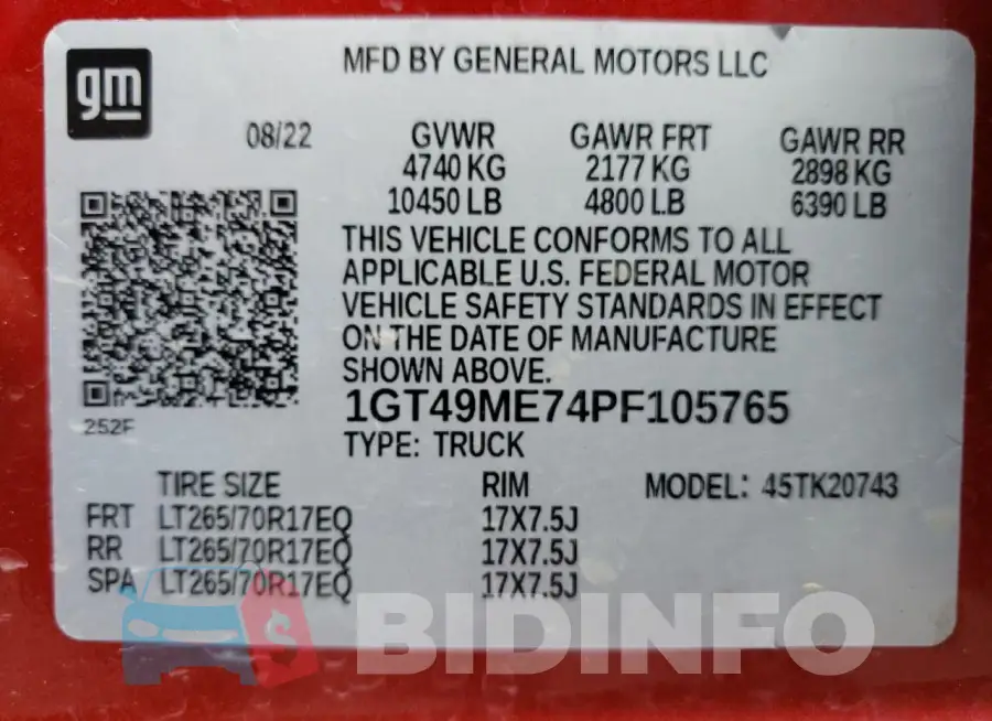 1GT49ME74PF105765 Photo# 13