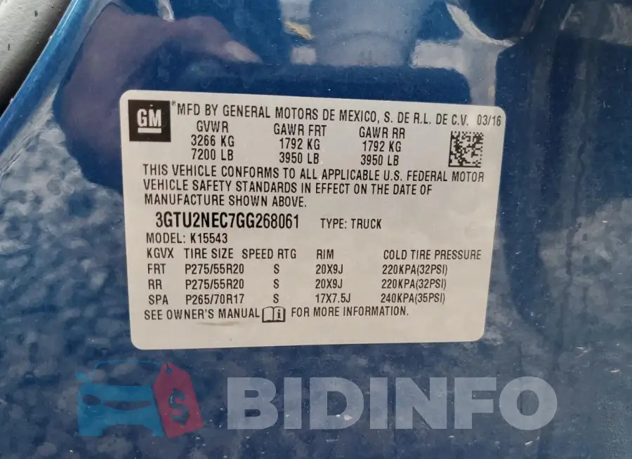3GTU2NEC7GG268061 Photo# 12