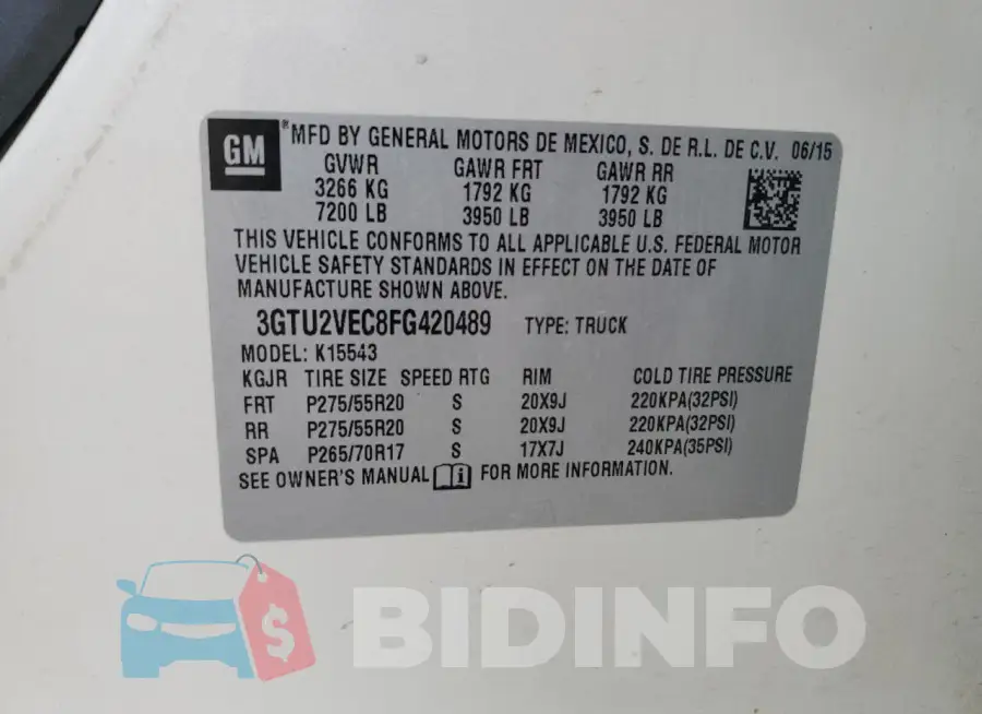 3GTU2VEC8FG420489 Photo# 12