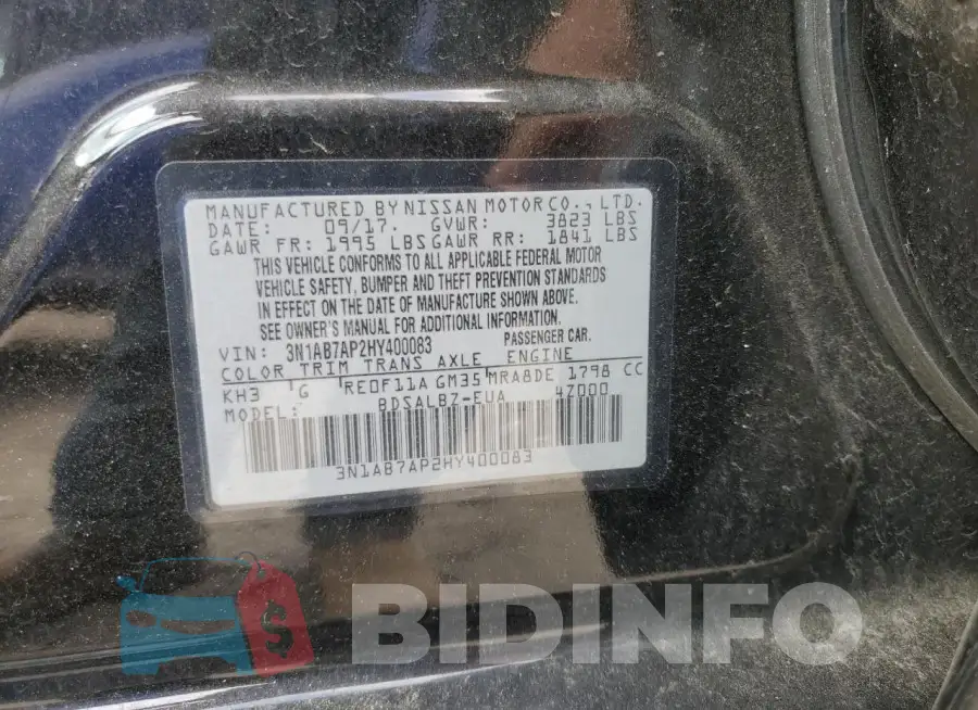 3N1AB7AP2HY400083 Photo# 12