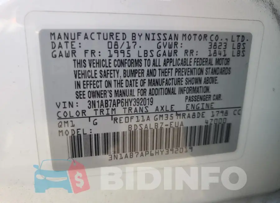 3N1AB7AP6HY392019 Photo# 12