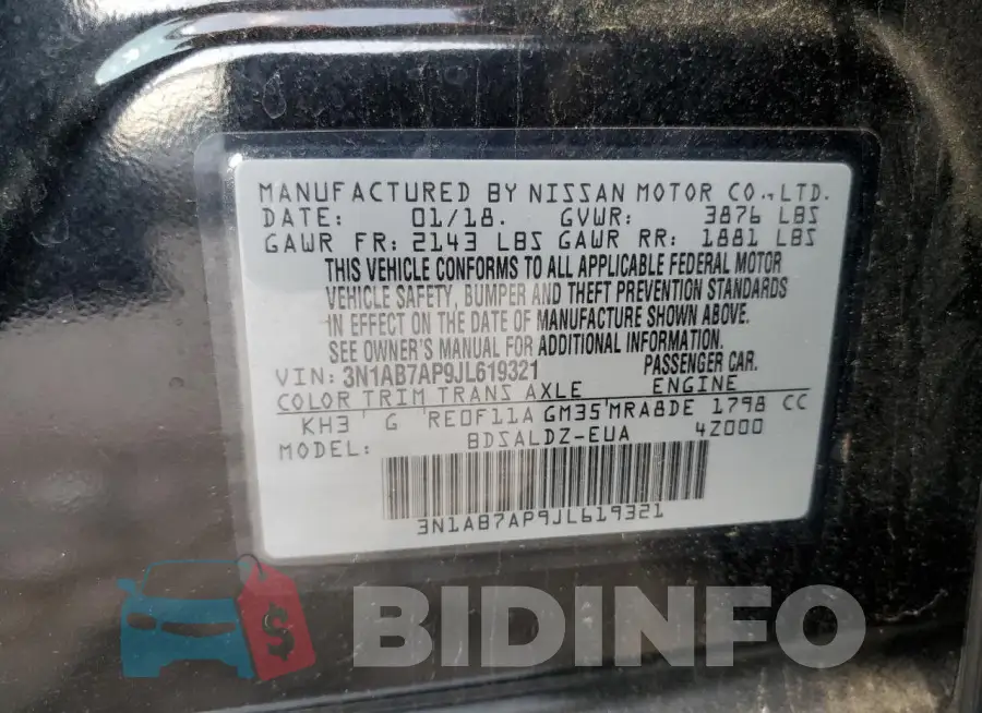 3N1AB7AP9JL619321 Photo# 12
