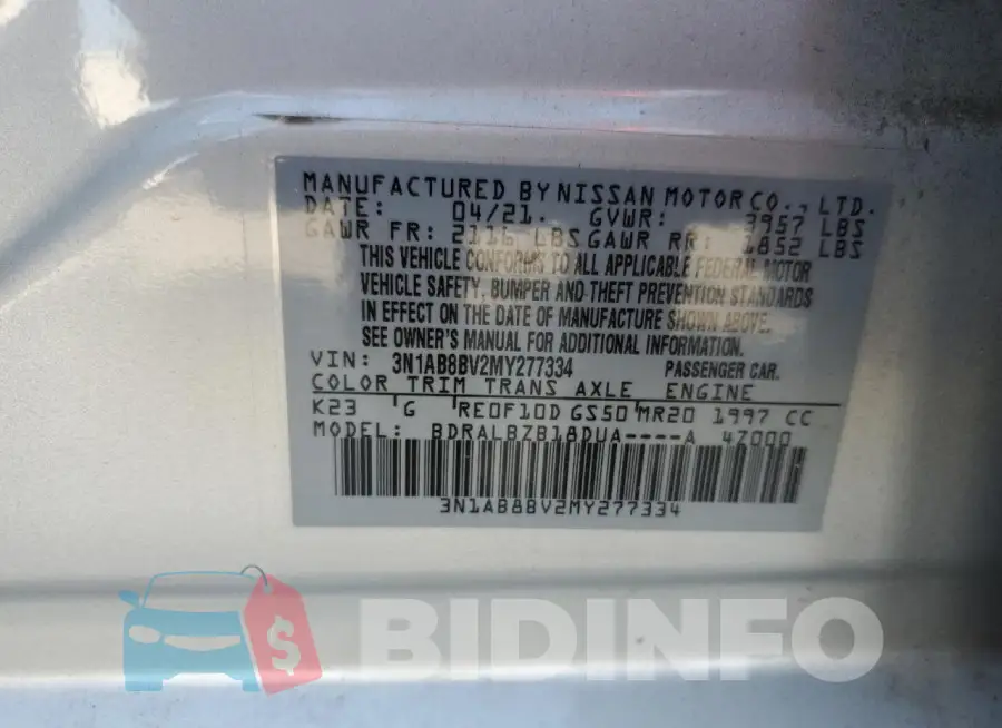 3N1AB8BV2MY277334 Photo# 12