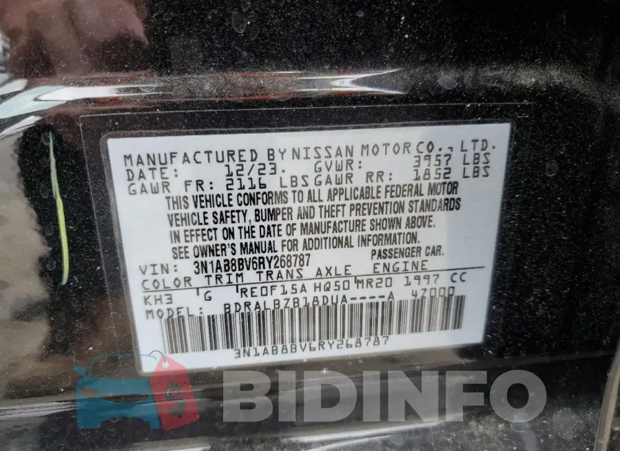 3N1AB8BV6RY268787 Photo# 12