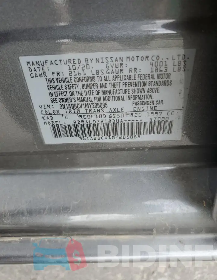 3N1AB8CV1MY205085 Photo# 12