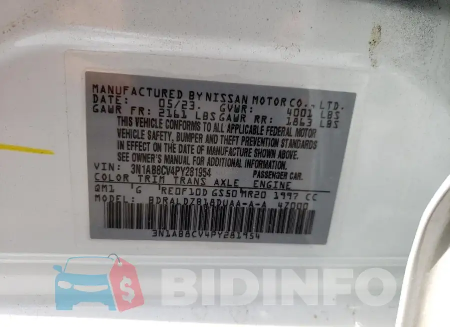 3N1AB8CV4PY281954 Photo# 12