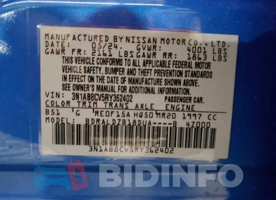 3N1AB8CV5RY362402 Photo# 12