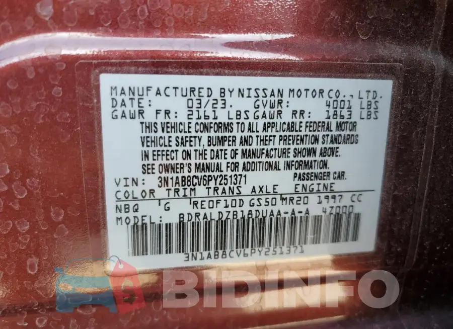 3N1AB8CV6PY251371 Photo# 12