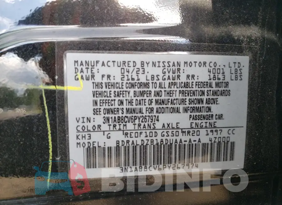 3N1AB8CV6PY267974 Photo# 13