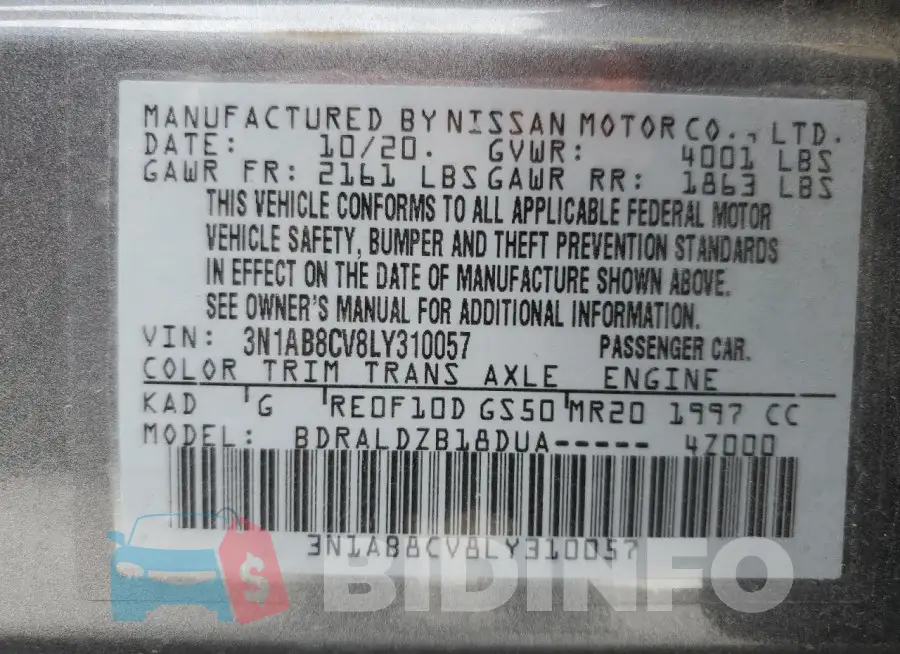 3N1AB8CV8LY310057 Photo# 12