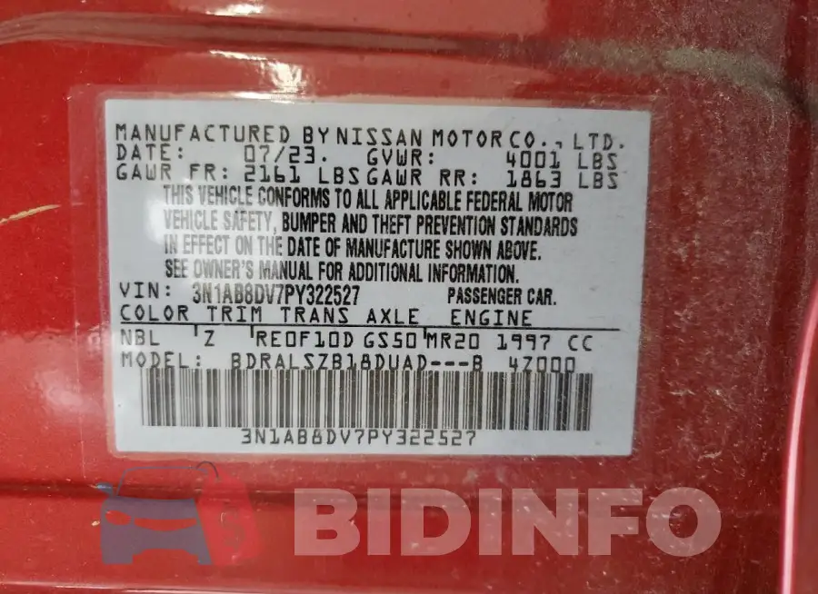 3N1AB8DV7PY322527 Photo# 12