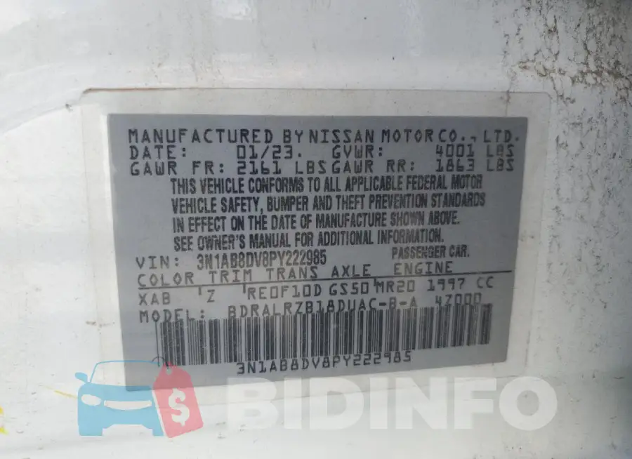 3N1AB8DV8PY222985 Photo# 12