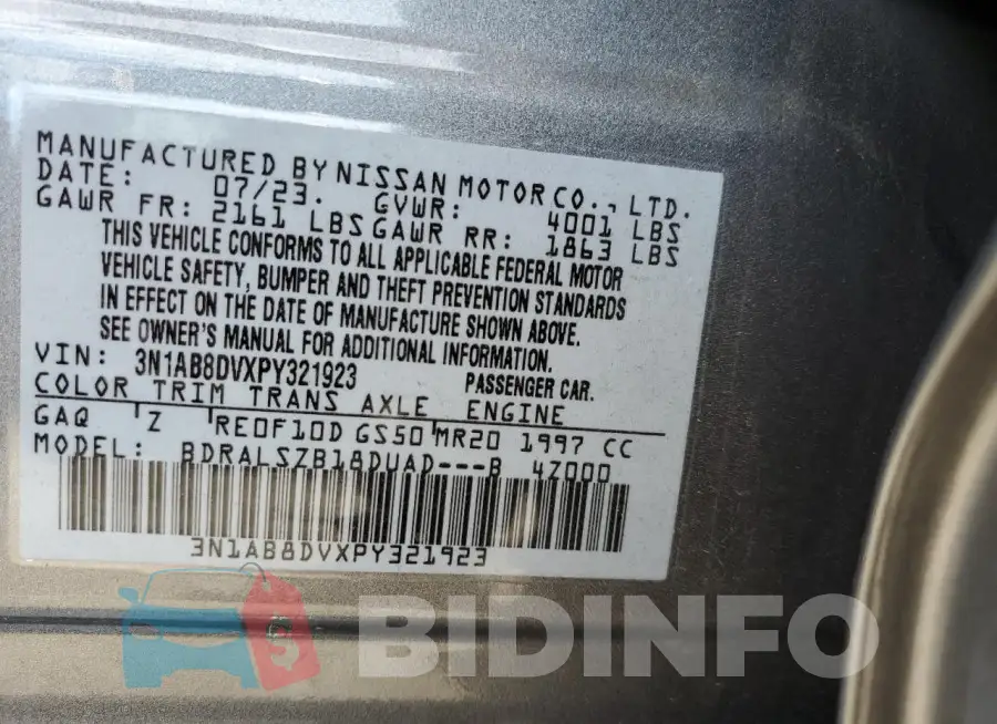 3N1AB8DVXPY321923 Photo# 12