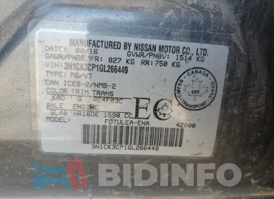 3N1CK3CP1GL266449 Photo# 12