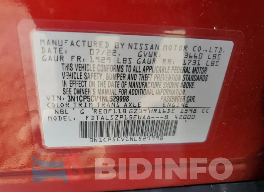 3N1CP5CV1NL529998 Photo# 13