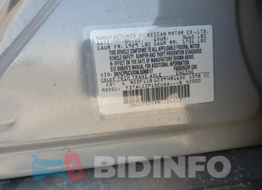 3N1CP5CVXNL506817 Photo# 14