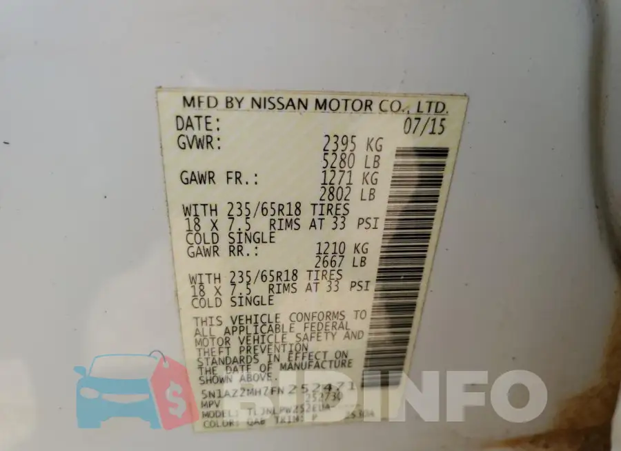 5N1AZ2MH7FN252471 Photo# 14