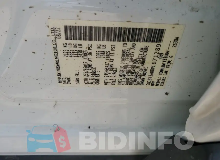 5N1BT3AB8PC671289 Photo# 12
