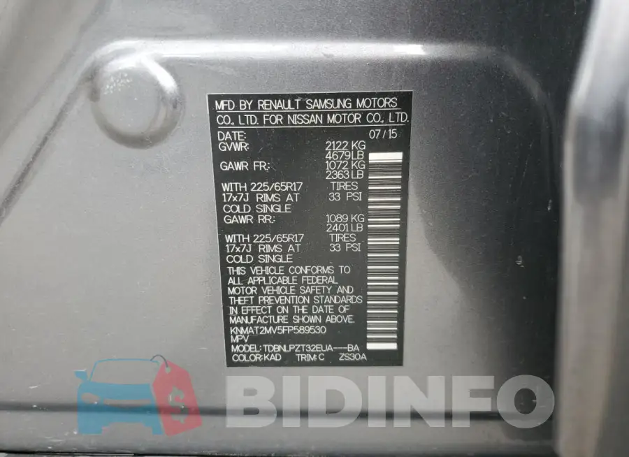 KNMAT2MV5FP589530 Photo# 13