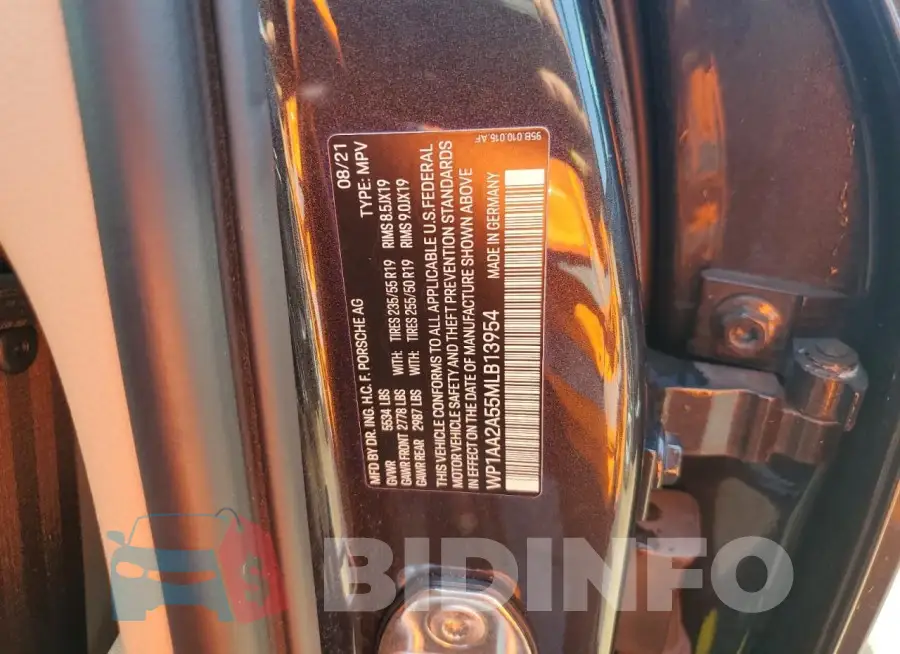WP1AA2A55MLB13954 Photo# 12