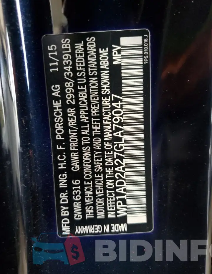 WP1AD2A27GLA79047 Photo# 14
