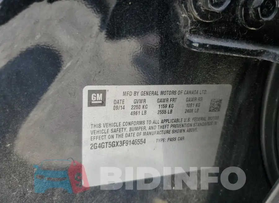 2G4GT5GX3F9146554 Photo# 12