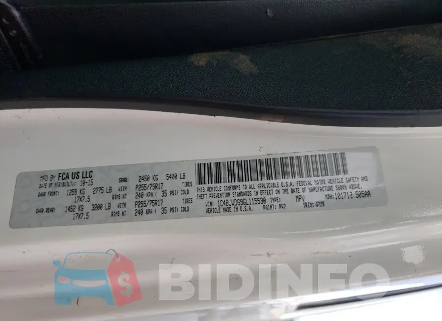 1C4BJWDG9GL115530 Photo# 12
