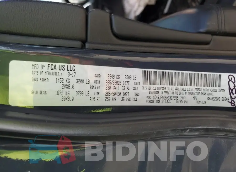 1C4RJFAG5HC817655 Photo# 12