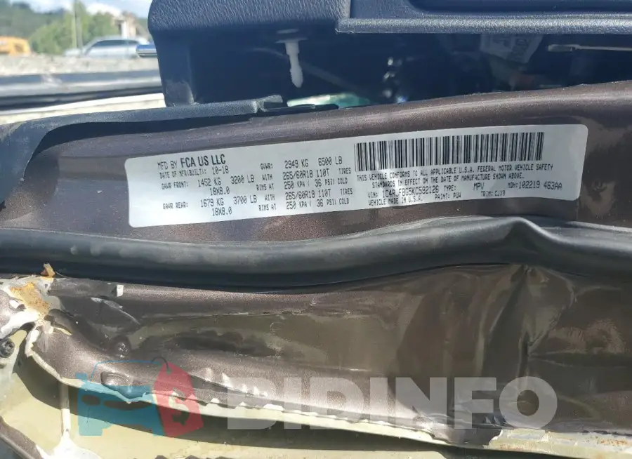 1C4RJFBG5KC592126 Photo# 14