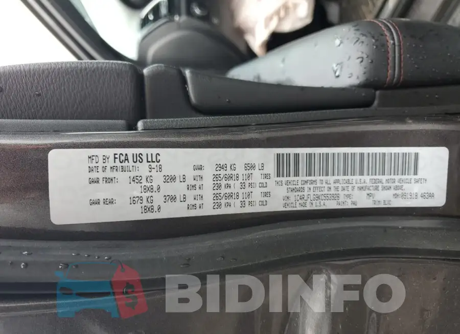 1C4RJFLG9KC553926 Photo# 14