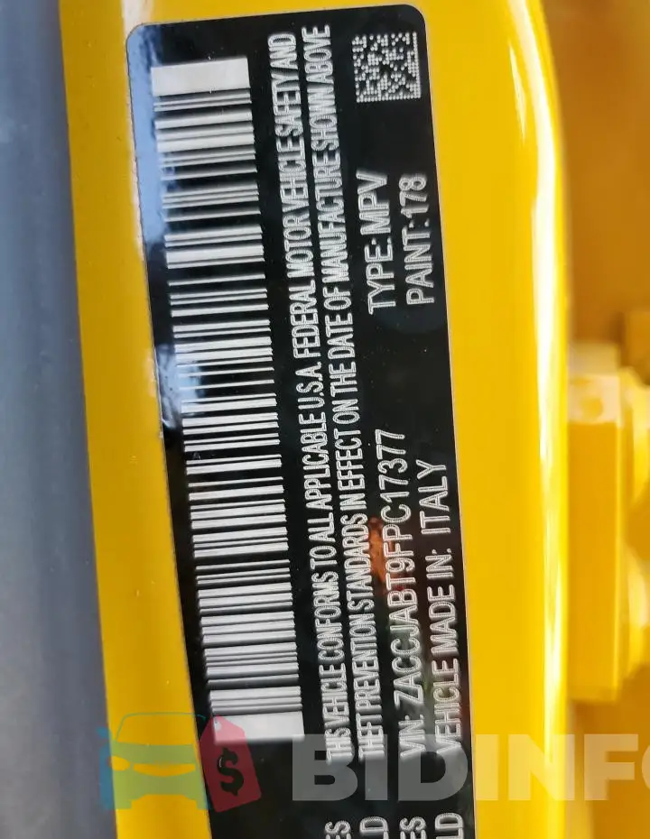ZACCJABT9FPC17377 Photo# 12