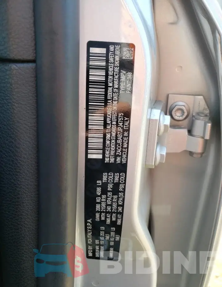 ZACCJBAB7JPJ47575 Photo# 14