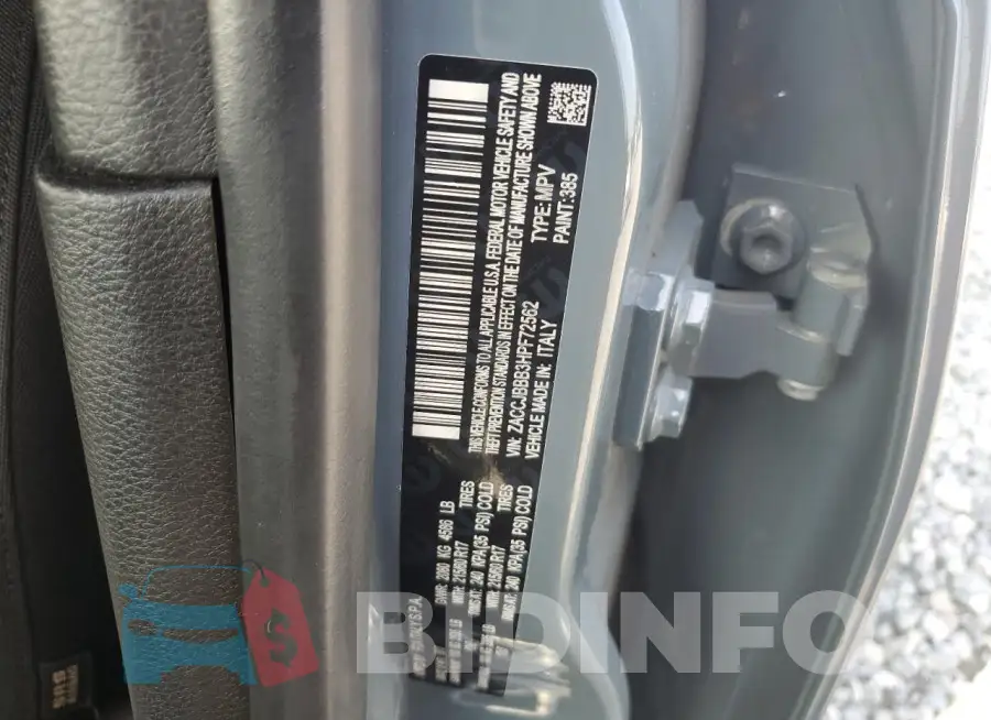 ZACCJBBB3HPF72562 Photo# 13