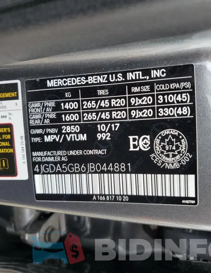 4JGDA5GB6JB044881 Photo# 14