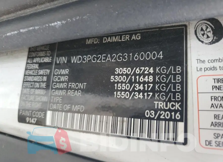 WD3PG2EA2G3160004 Photo# 14