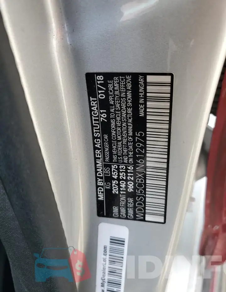 WDDSJ5CBXJN612975 Photo# 12