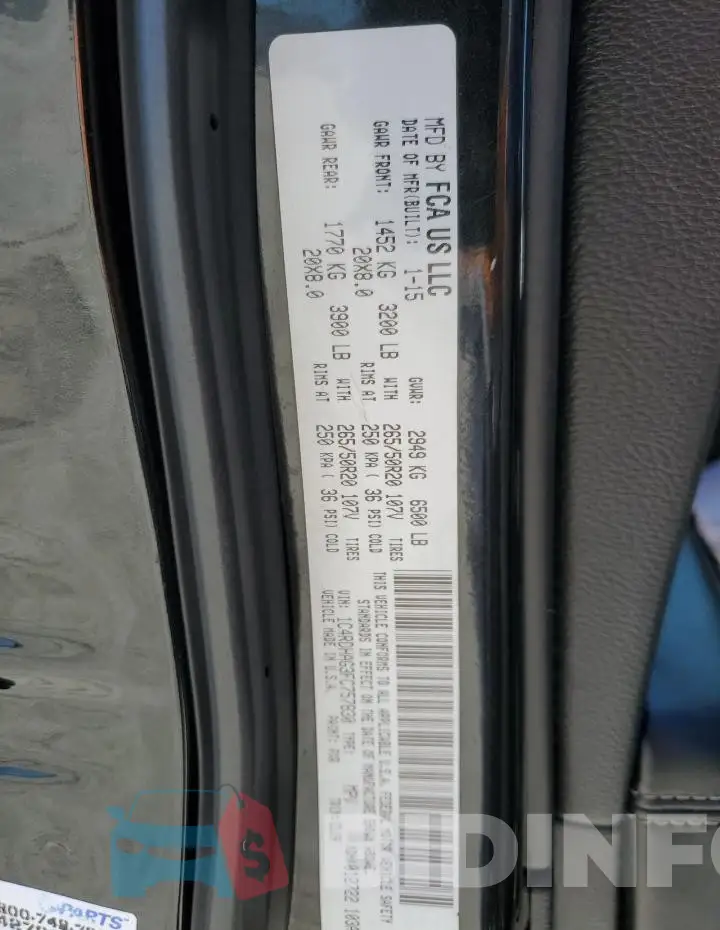 1C4RDHAG3FC757830 Photo# 14