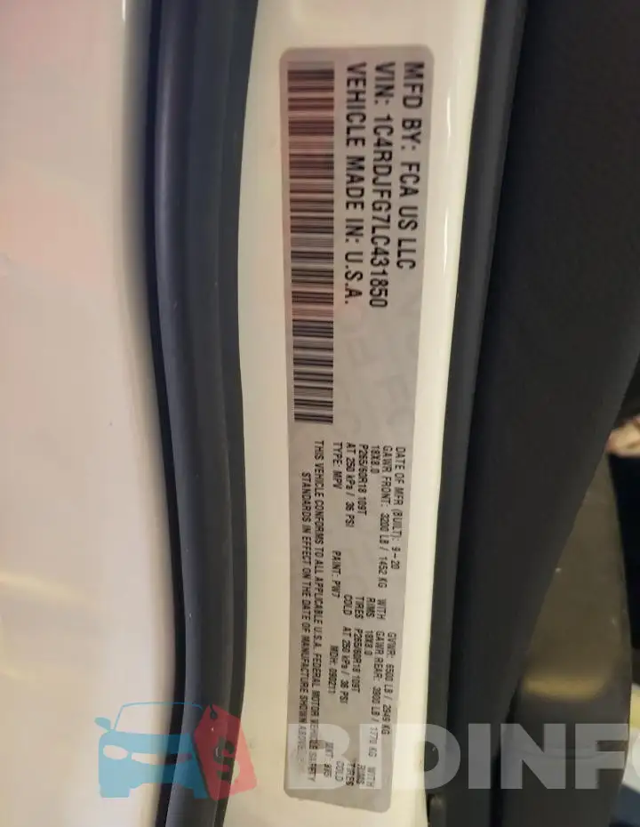 1C4RDJFG7LC431850 Photo# 13
