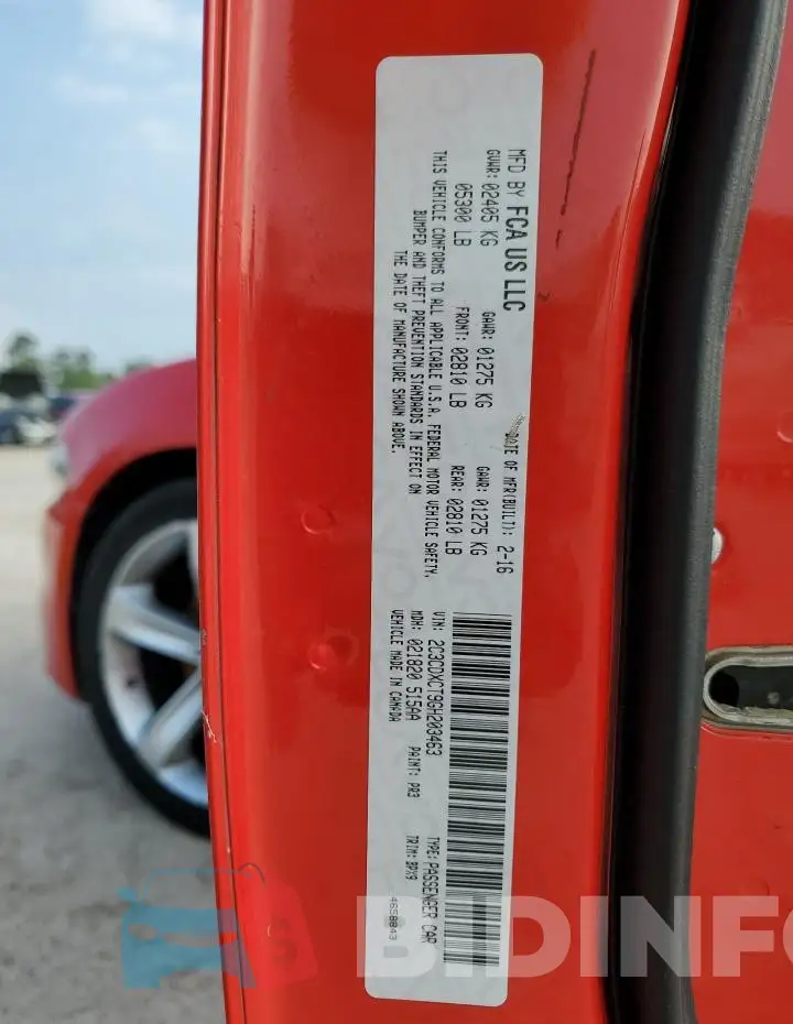 2C3CDXCT9GH203463 Photo# 12