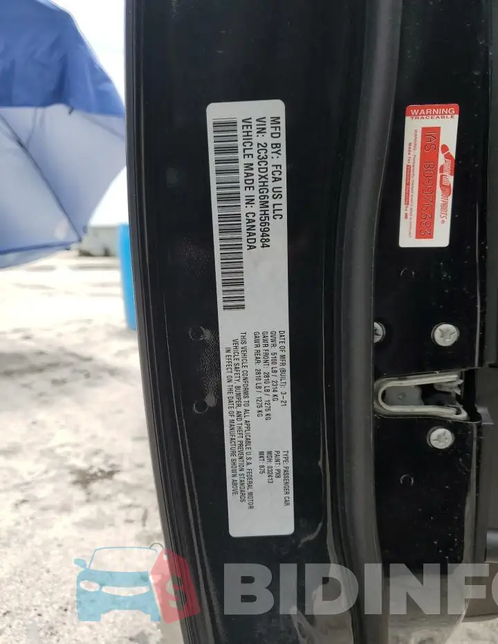 2C3CDXHG6MH569484 Photo# 12