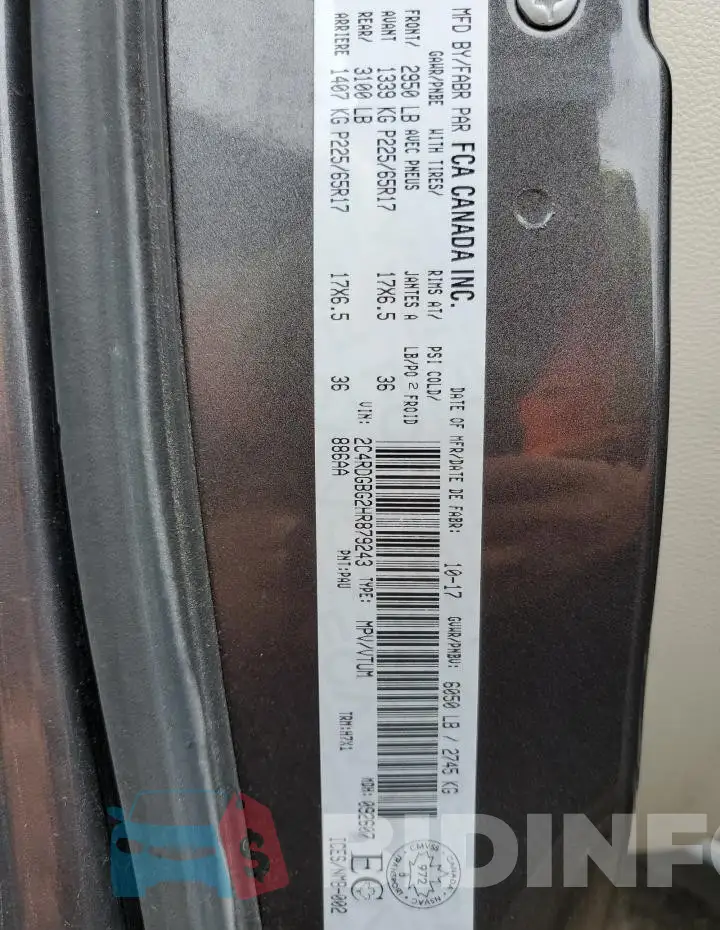 2C4RDGBG2HR879243 Photo# 13