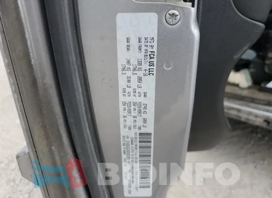 2C4RDGEGXGR352383 Photo# 13