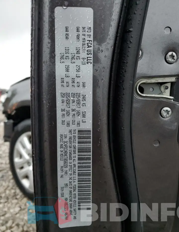 3C4PDCABXKT858229 Photo# 14