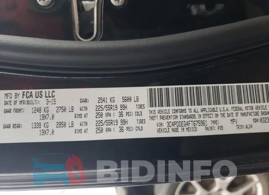 3C4PDDEG4FT675961 Photo# 14