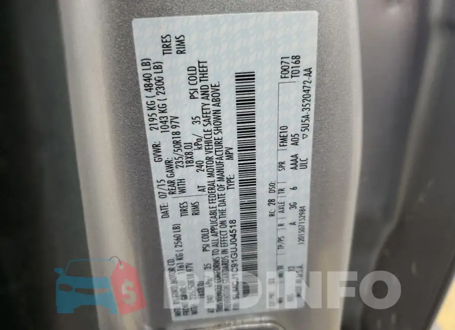 5LMCJ1C91GUJ04518 Photo# 12