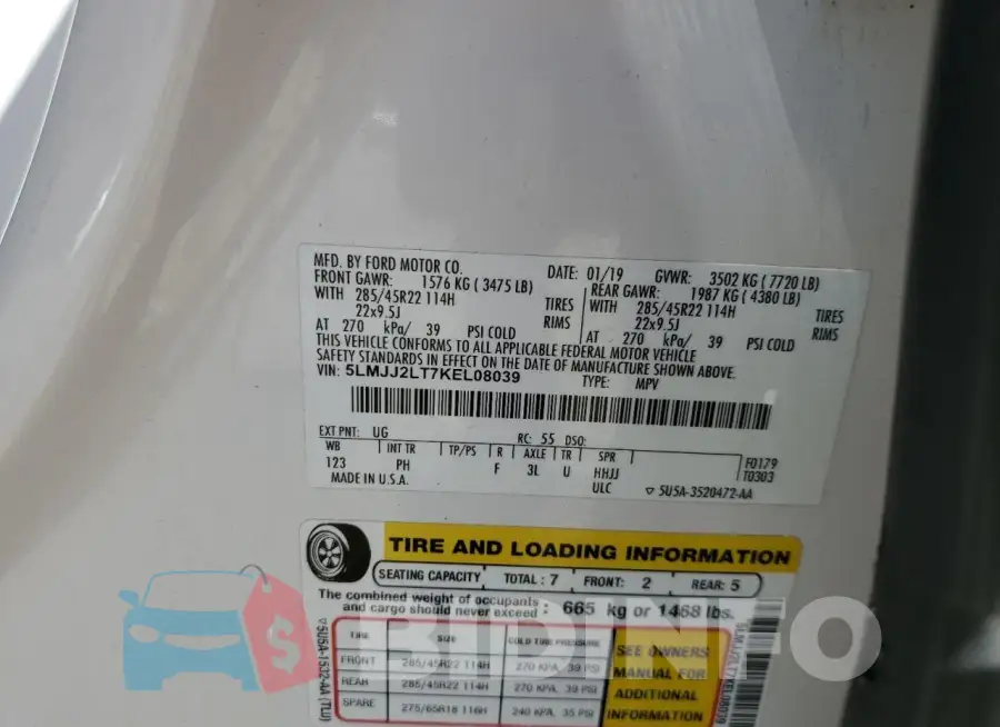 5LMJJ2LT7KEL08039 Photo# 13