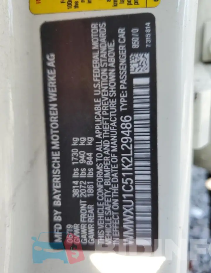 WMWXU1C51K2L29486 Photo# 13