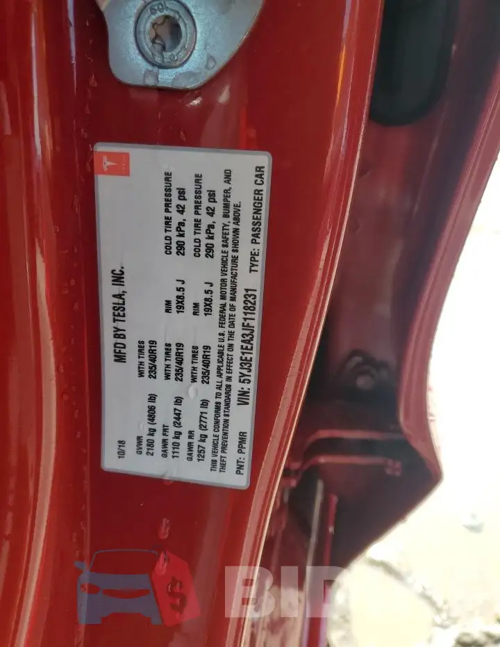 5YJ3E1EA3JF118231 Photo# 13