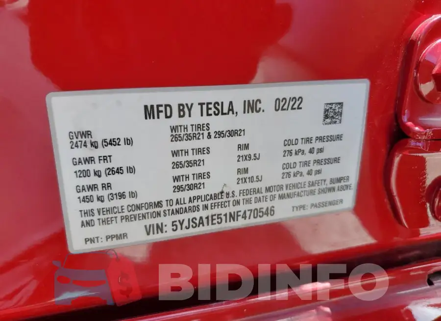 5YJSA1E51NF470546 Photo# 13